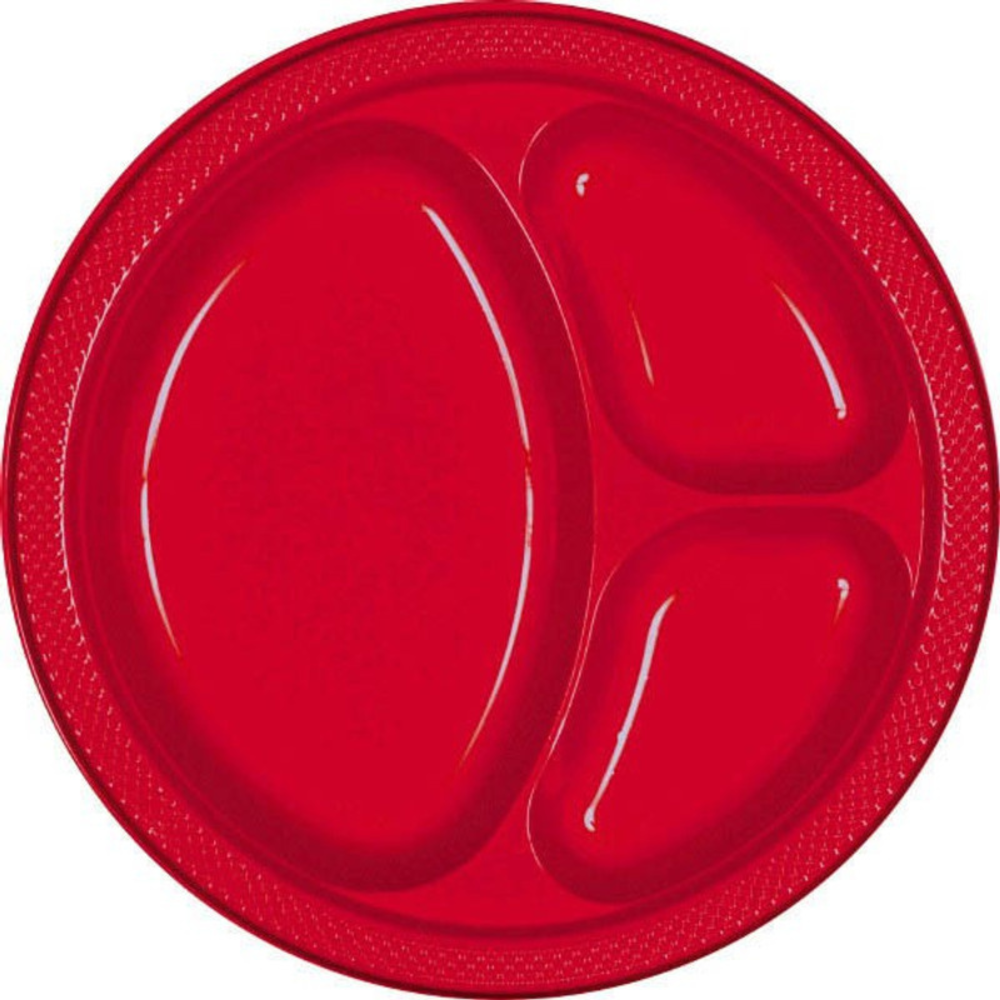20 APPLE RED 10 1/4INCH PLATES