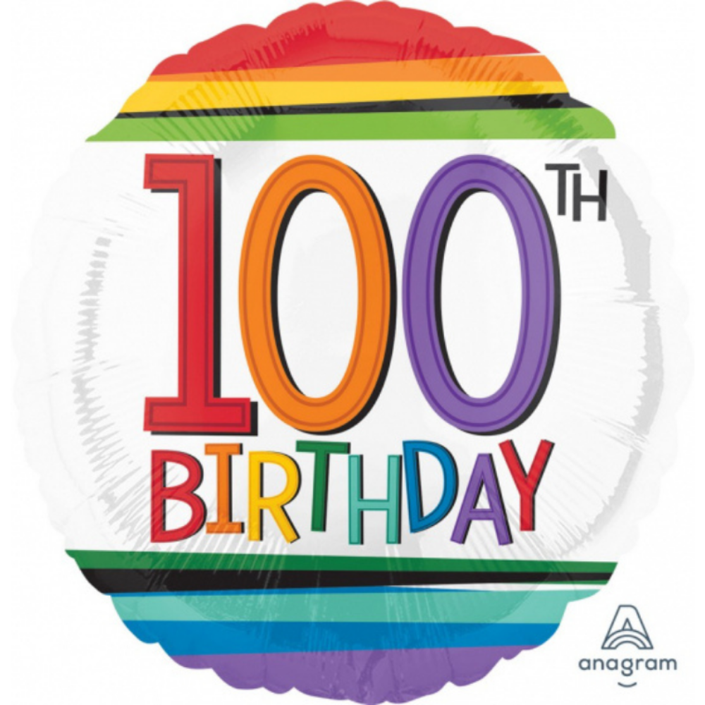 "100th Birthday" Foil Balloon 18"