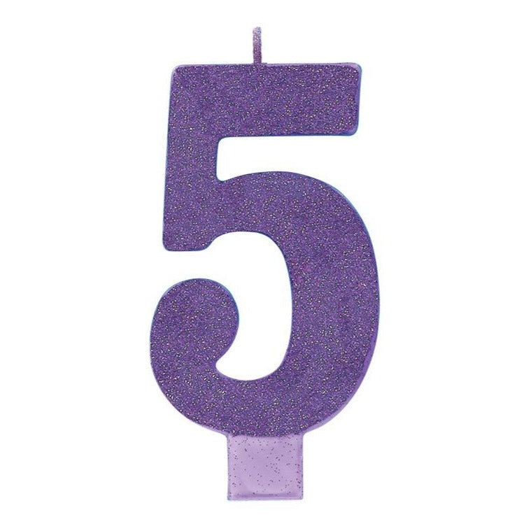 Purple Candle - Number 5