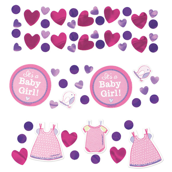 Table Confetti Baby Shower Girl - Value Pack