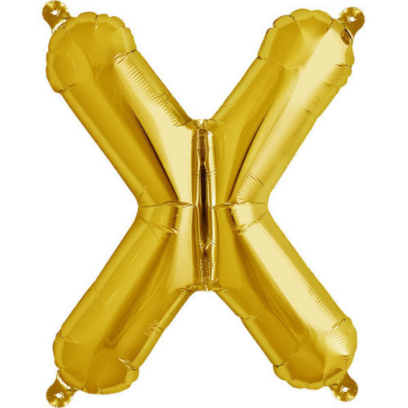 Gold Letter "X" Balloon