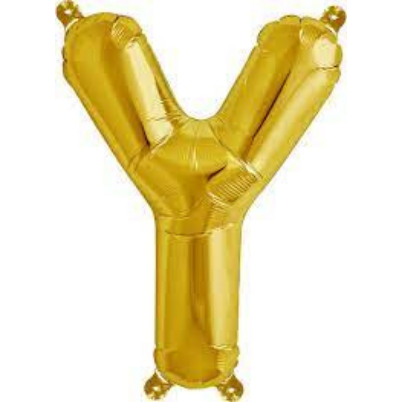 Gold Letter "Y" Balloon