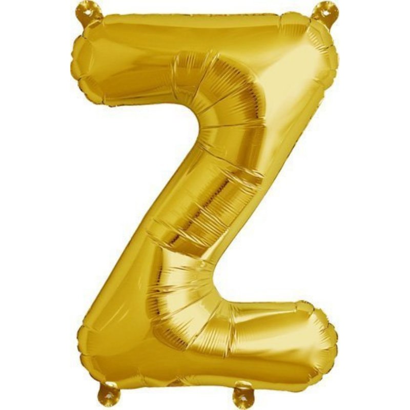 Gold Letter "Z" Balloon