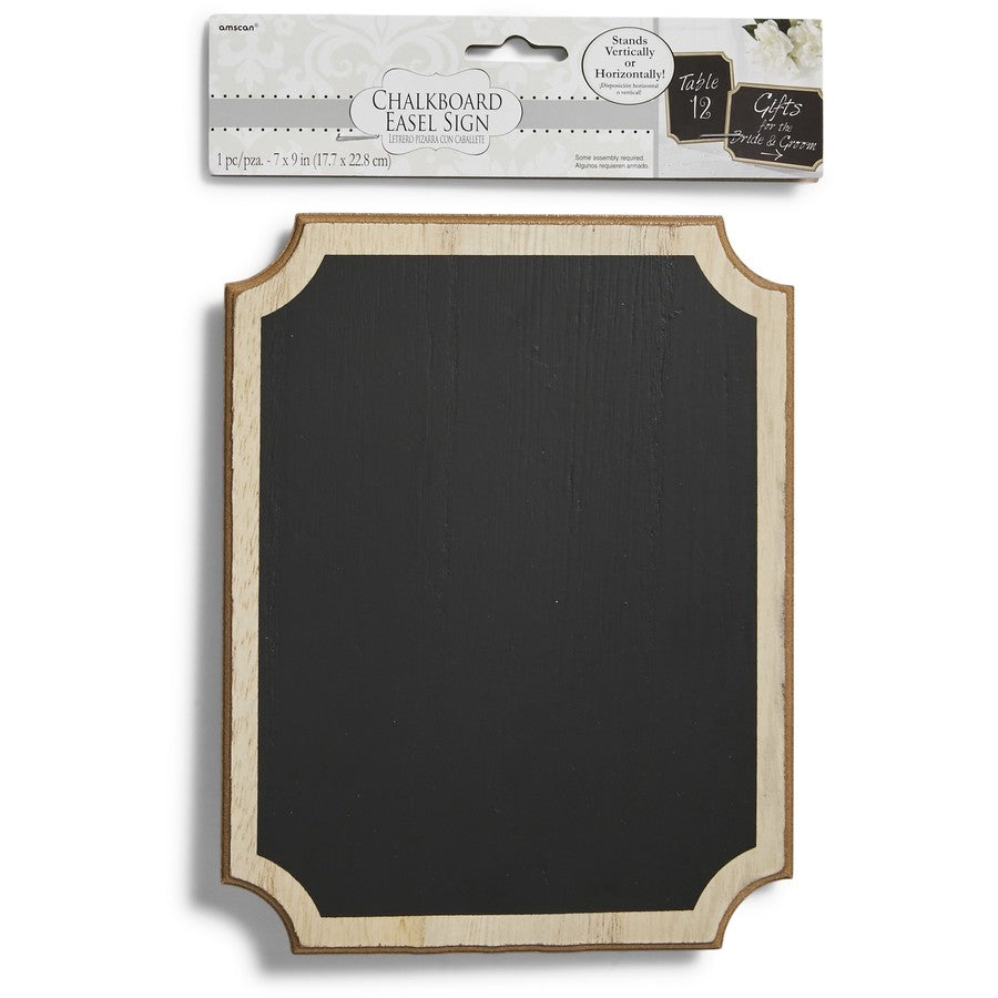 White Wooden - Chalkboard Easel Sign