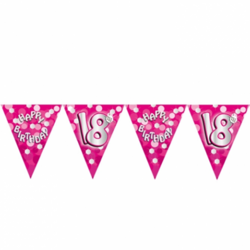 18th Birthday Weatherproof - Bunting Banner