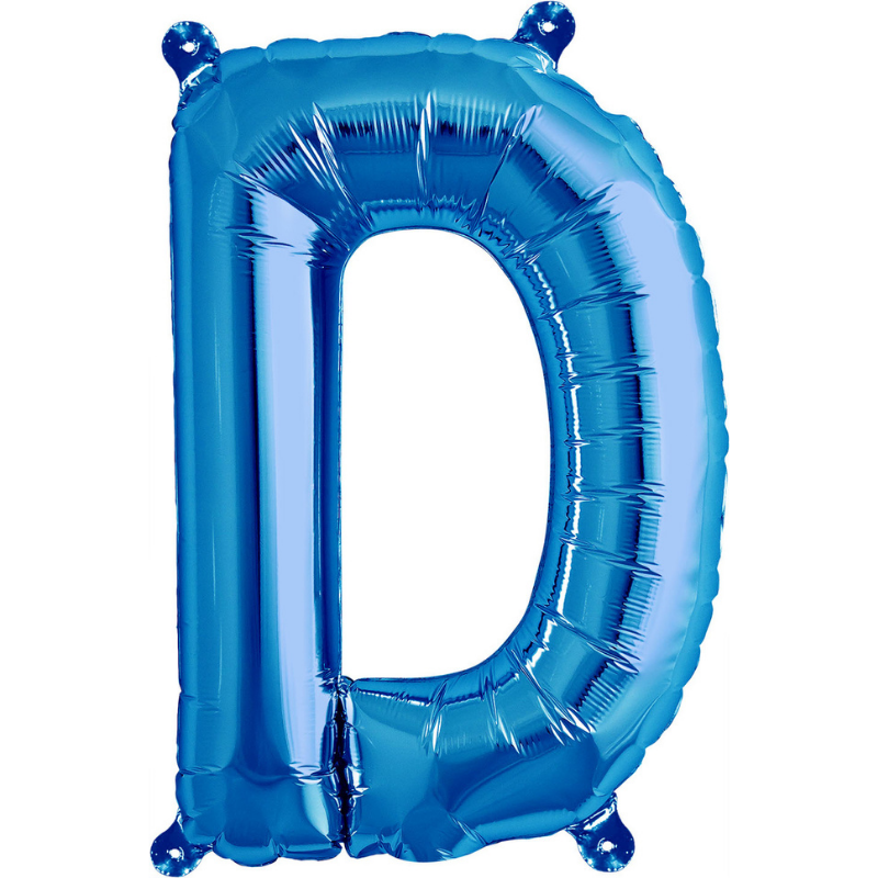 Blue Letter "D" Balloon