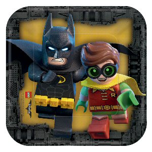 8 Lego Batman Square Plates 7in