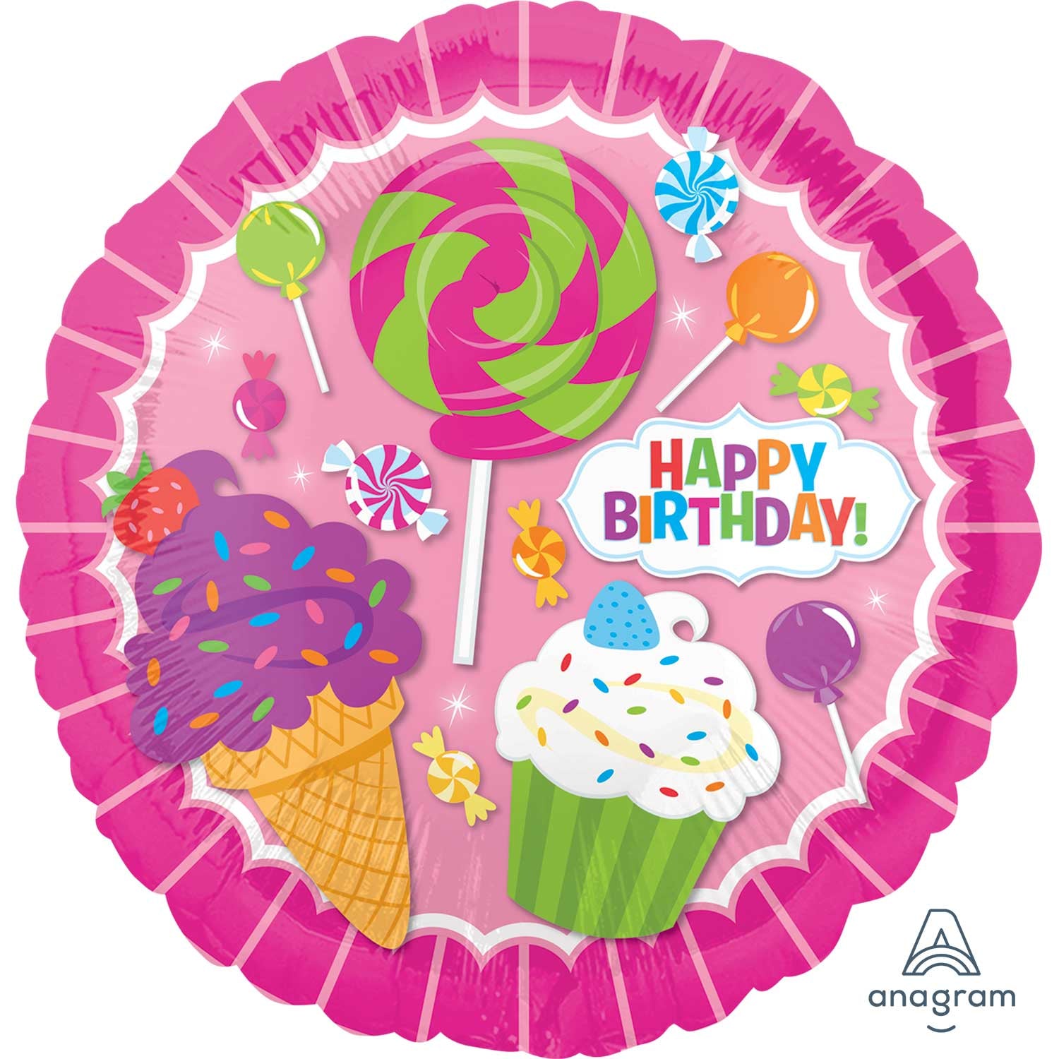 Sweet Shop Happy Birthday Foil Balloon