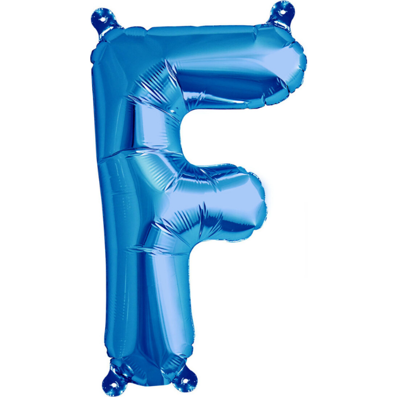 Blue Letter "F" Balloon