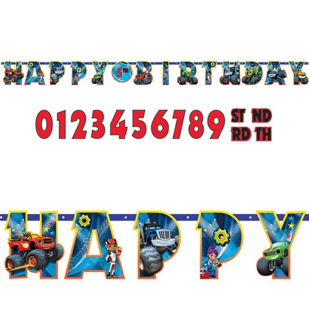 Blaze and the Monster Machines Jumbo Add an Age Letter Banner