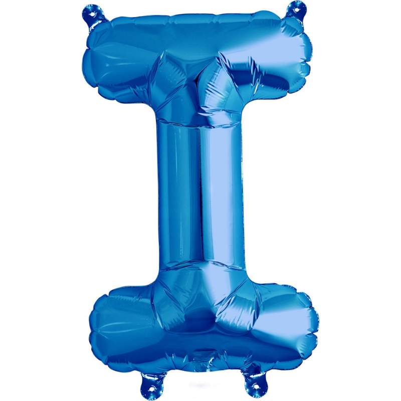 Blue Letter "I" Balloon