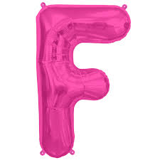 Pink Letter "F" Balloon