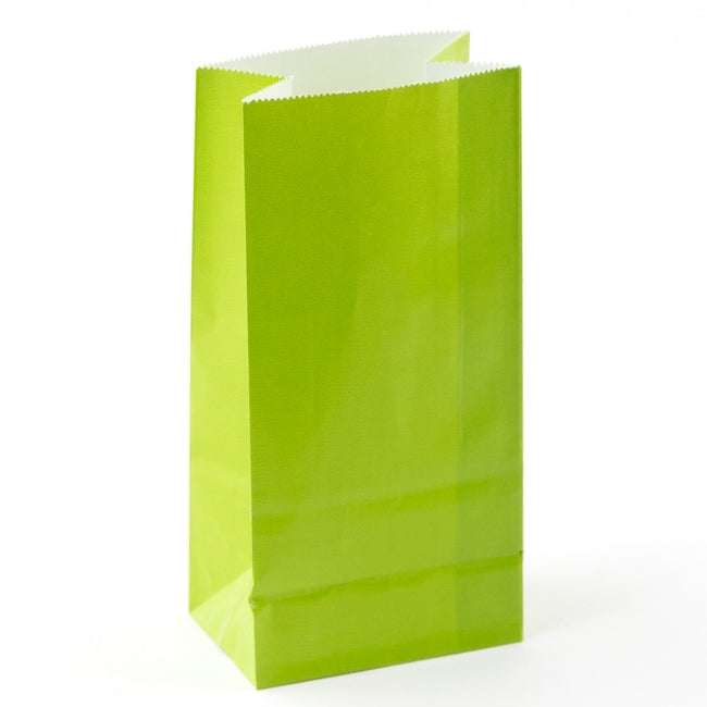 Pack of 12 Paper Bags Kiwi Green