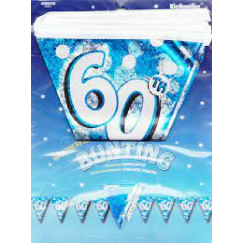60th Birthday Weatherproof Bunting Banner