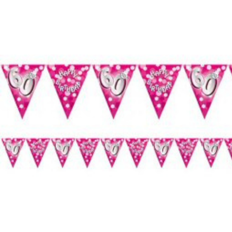 60th Birthday Weatherproof Bunting Banner