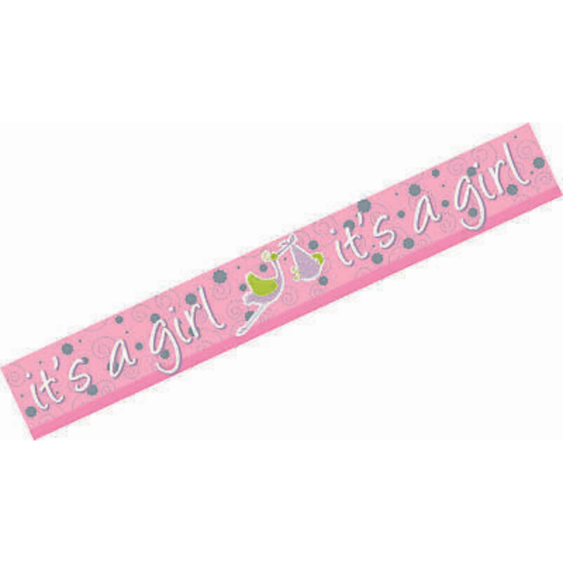 Its A Girl Foil Banner - 2.7m