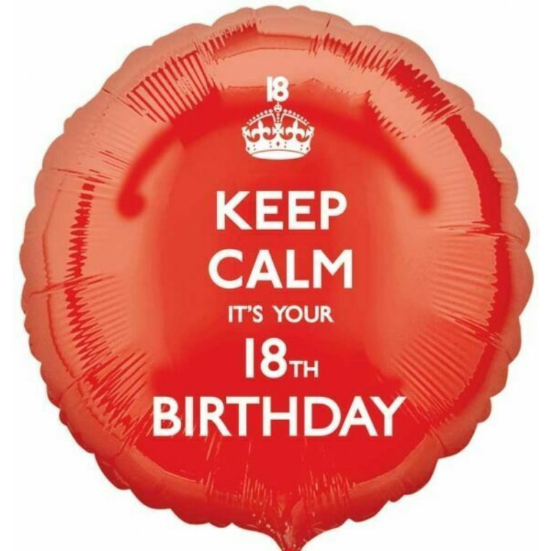 Keep Calm Its Your 18th Birthday Foil Balloon