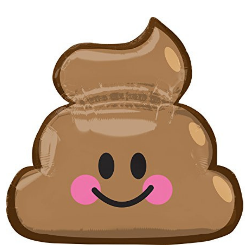 Super Shape Emoticon Poop Foil Balloon