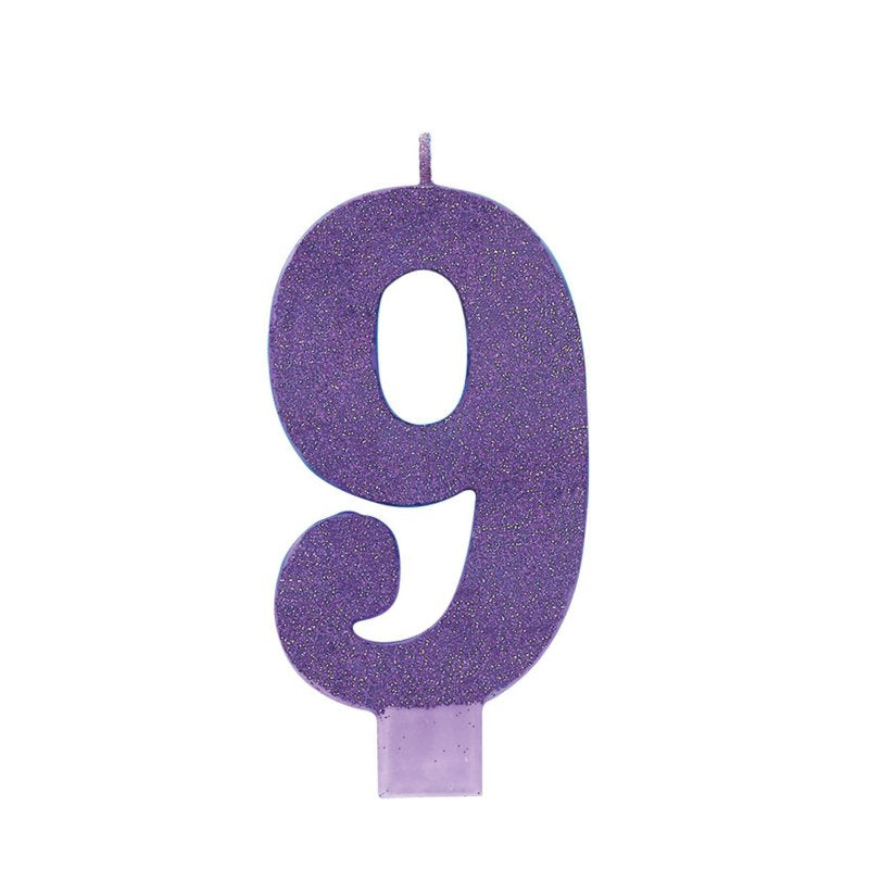 Purple Candle - Number 9