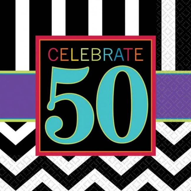 Luncheon Napkins 50th Birthday Celebration